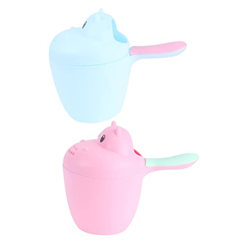 FRCOLOR 2 Stück Duschbecher Lustiges Wasserspielzeug für Baden und Haarewaschen Sicheres und Gesundes Material für Neugeborene Rot Blau von FRCOLOR