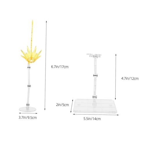 FRCOLOR 2 Stück Energie Actionfigur Ständer mit Stabilem Sockel Transparente Figuren Basis mit Spezialerscheinungen für Modell Zubehör zur von Puppen und Sammlerstücken von FRCOLOR
