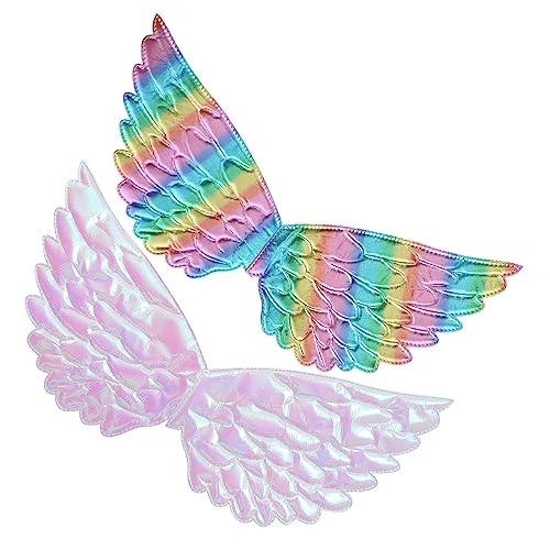 FRCOLOR 2 Stück Engel Flügel Kostüm Requisiten für Aufführungen Cosplay Bunte Dekoration für Kindergeburtstag Fotografie FRCOLOR 2 Stück Engel Flügel Kostüm Requisiten für Aufführungen Cosplay Bunte Dekoration für Kindergeburtstag Fotografie von FRCOLOR