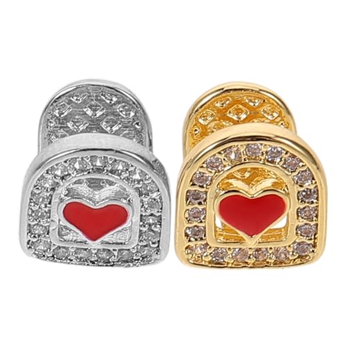 FRCOLOR 2 Stück Fake Tooth Cap Schmuck für Rapper Kostüme und Halloween Robuste Fadebeständige Farben für Männer und Frauen FRCOLOR 2 Stück Fake Tooth Cap Schmuck für Rapper Kostüme und Halloween Robuste Fadebeständige Farben für Männer und Frauen von FRCOLOR