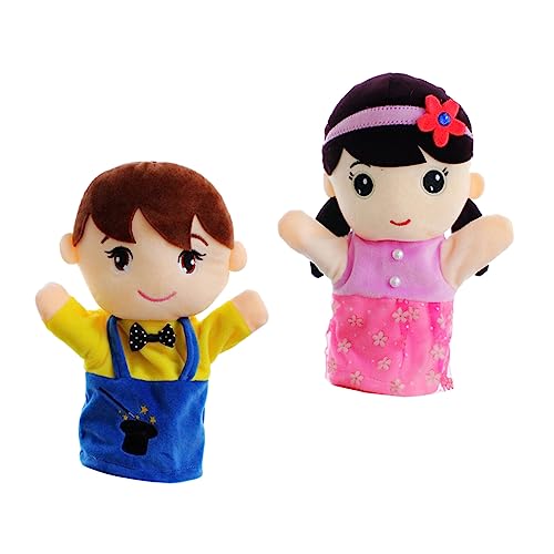 FRCOLOR 2 Stück Familien Handpuppen Teilig Weiche Handpuppen Jungen und Mädchen Pädagogische Rollenspiel Spielzeuge Interaktive Plüschfiguren für Sicherer Komfortabler von FRCOLOR