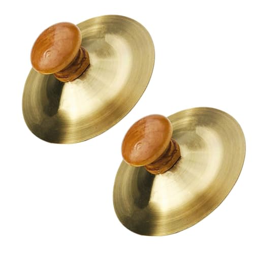 FRCOLOR 2 Stück Fingerzimbeln mit Holzgriff Teiliges Klare Klangschalen für Bauchtanz Musikspielzeug Percussion Instrument Geeignet für Musikförderung und Tanzpartys FRCOLOR 2 Stück Fingerzimbeln mit Holzgriff Teiliges Klare Klangschalen für Bauchtanz Musikspielzeug Percussion Instrument Geeignet für Musikförderung und Tanzpartys von FRCOLOR