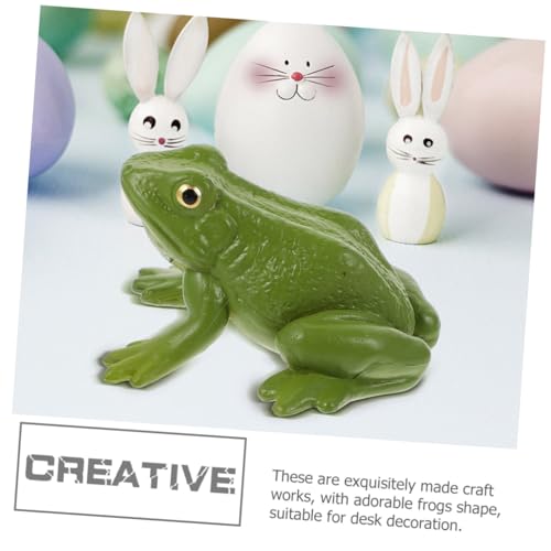FRCOLOR 2 Stück Frosch Figuren Langlebige Dekorative Tiermodelle Niedliche Geschenkidee für Geburtstag und Schreibtischdekoration von FRCOLOR
