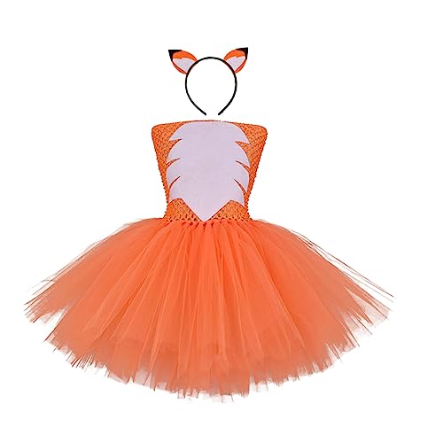 FRCOLOR 2 Stück Fuchs-anziehset Kostüm Für Mädchen Kleid Rock Mit Haarband Cosplay-rock Für Mädchen von FRCOLOR