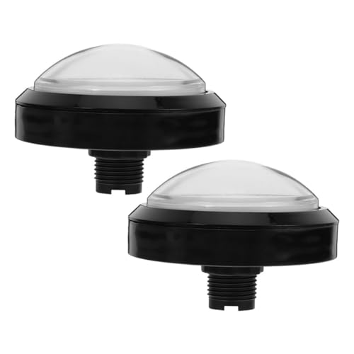 FRCOLOR 2 Stück Große Beleuchtete Runde Knöpfe mit Sprachaufnahmefunktion Selbstzurückstellende Spieltasten für Interaktive Kommunikation Batteriebetriebene Sound Buttons für von FRCOLOR