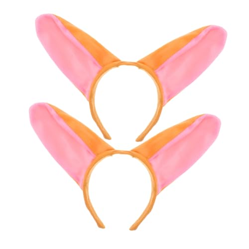 FRCOLOR 2 Stück Haarreifen mit Plüsch Eselohren Weiches Bequemes Tierkostüm Haarband für Fasching Halloween Weihnachtsfeier und Schulaufführungen Niedliches Leichtes Accessoire von FRCOLOR