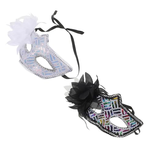 FRCOLOR 2 Stück Halbes Gesicht Maske Damen mit Glitzer und Blumen Leichte und Bequeme Masquerade Masken für Halloween Karneval Ball und Themenpartys Privatsphäreschützendes Design FRCOLOR 2 Stück Halbes Gesicht Maske Damen mit Glitzer und Blumen Leichte und Bequeme Masquerade Masken für Halloween Karneval Ball und Themenpartys Privatsphäreschützendes Design von FRCOLOR