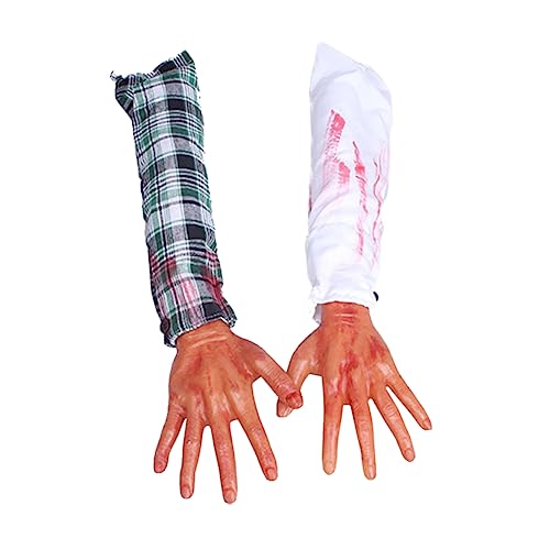 FRCOLOR 2 Stück Halloween Fake Hände Realistische Gruselhände für Spukhaus Deko und Halloween Partys aus Sicherem Material für Scherze und Schaurige FRCOLOR 2 Stück Halloween Fake Hände Realistische Gruselhände für Spukhaus Deko und Halloween Partys aus Sicherem Material für Scherze und Schaurige von FRCOLOR