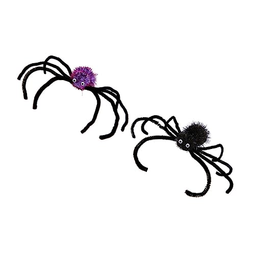 FRCOLOR 2 Stück Halloween Haarklammern Spinnendesign Haarschmuck für Frauen Mädchen Leicht Robust Fest Haltend für Kostüm Party und Masquerade Dekorative Haarspangen für Halloween von FRCOLOR