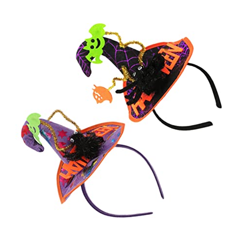 FRCOLOR 2 Stück Halloween Haarreif mit Hexenhut Design Kreative Kopfbedeckung für Damen und Mädchen für Halloween Kostüm Party und Cosplay Attraktive Haaraccessoires FRCOLOR 2 Stück Halloween Haarreif mit Hexenhut Design Kreative Kopfbedeckung für Damen und Mädchen für Halloween Kostüm Party und Cosplay Attraktive Haaraccessoires von FRCOLOR