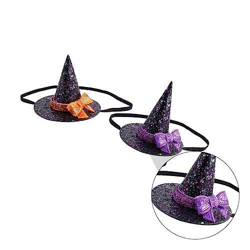 FRCOLOR 2 Stück Halloween Hexenhut Haarreif Teilig Elastisches Stirnband mit Pailletten und Schleife Erwachsene Festlicher Kopfschmuck für Halloween Party und Kostüm FRCOLOR 2 Stück Halloween Hexenhut Haarreif Teilig Elastisches Stirnband mit Pailletten und Schleife Erwachsene Festlicher Kopfschmuck für Halloween Party und Kostüm von FRCOLOR