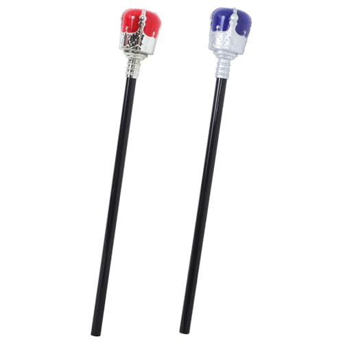 FRCOLOR 2 Stück Halloween Kinderpersonal Kostümzubehör Für Kostüm Gehstock Krücke Fotokabine Requisite Vintage Staff Requene Stick Königszepter Zuckerrohr Plastik von FRCOLOR