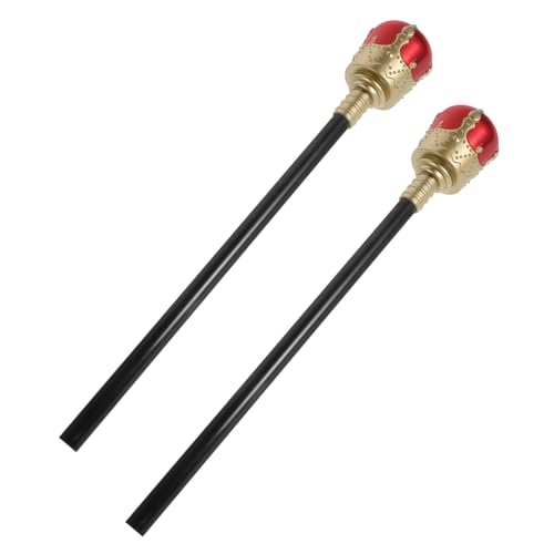 FRCOLOR 2 Stück Halloween Königszepter Kostüm Zubehör für Rollenspiele Theater und Halloween Feiern Sicher für Elegantes Design Gold Rot Vielseitig Einsetzbar von FRCOLOR