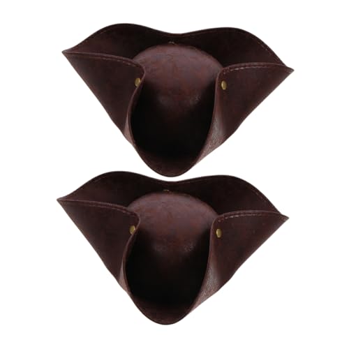 FRCOLOR 2 Stück Halloween Piraten Tricorn Hut für Damen und Herren Vielseitiges Kostümzubehör für Karneval Mottopartys und Halloween Feiern von FRCOLOR