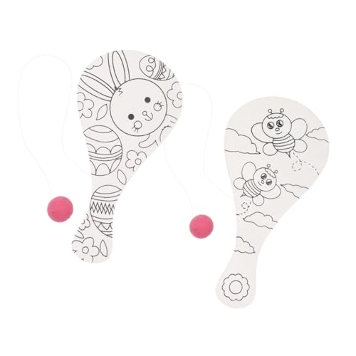 FRCOLOR 2 Stück Handgefertigte Holz Paddel Ballspiel für Kreatives Bastelspielzeug zum Malen und DIY Farbset für Jungen und Mädchen FRCOLOR 2 Stück Handgefertigte Holz Paddel Ballspiel für Kreatives Bastelspielzeug zum Malen und DIY Farbset für Jungen und Mädchen von FRCOLOR