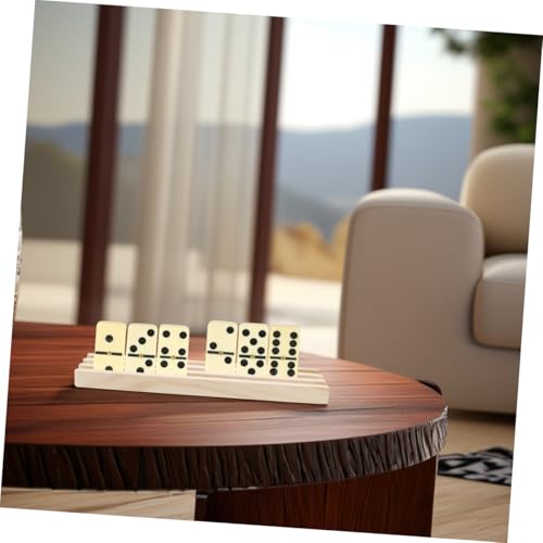 FRCOLOR 2 Stück Holz Domino Halter mit Reihen Rutschfestes Design Stabiles Tablett für Domino und Mahjong Steine für Mexikanisches Zugspiel und Gesellschaftsspiele FRCOLOR 2 Stück Holz Domino Halter mit Reihen Rutschfestes Design Stabiles Tablett für Domino und Mahjong Steine für Mexikanisches Zugspiel und Gesellschaftsspiele von FRCOLOR