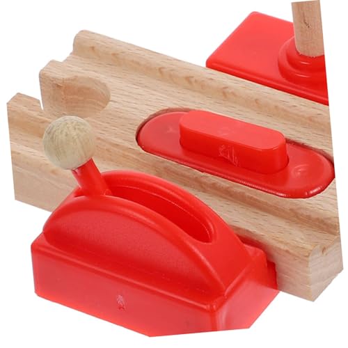 FRCOLOR 2 Stück Holz Eisenbahn Zubehör Teiliges mit Hebel für Realistische Modelleisenbahn Szenen für Bahnstation Fördert Kreativität und Logisches von FRCOLOR