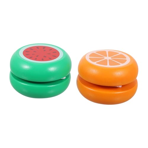FRCOLOR 2 Stück Holz Yo Yo Cartoon Lernspielzeug für Mädchen Jungen Pädagogisch Sicher Tragbar Spielerisch von FRCOLOR