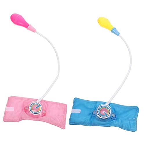 FRCOLOR 2 Stück Kinderspielzeug Blutdruckmessgerät Teiliges Realistisch Blau Kindersicheres Material Fördert Kreativität und Hand Auge Koordination für Arzt und Rollenspiele von FRCOLOR