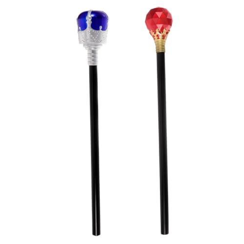 FRCOLOR 2 Stück Kostüm Party Halloween Requisiten Silber Blau und Gold Rot Dekorative Zauberstäbe für Cosplay und Feste FRCOLOR 2 Stück Kostüm Party Halloween Requisiten Silber Blau und Gold Rot Dekorative Zauberstäbe für Cosplay und Feste von FRCOLOR