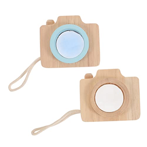 FRCOLOR 2 Stück Kreatives Lernspielzeug für Pädagogisches Prisma Blau und Naturholz Geschenkidee für Geburtstage und Kreative von FRCOLOR
