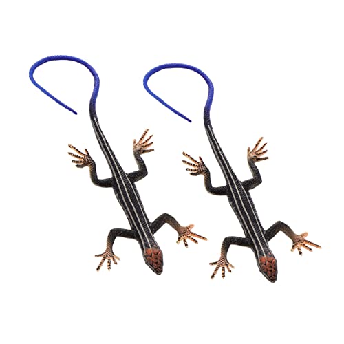 FRCOLOR 2 Stück Künstliche Eidechsenfigur aus Langlebigem Kunststoff Realistische Reptilienmodelle für Dekoration Lernspielzeug und Trickspielzeug von FRCOLOR