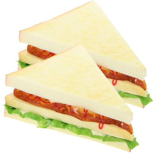 FRCOLOR 2 Stück Künstliches Sandwich Modell Fotorequisiten für Lebensmittel Dekoration Hochwertige PU Simulation für Küche Fotografie Realistisches Sandwich FRCOLOR 2 Stück Künstliches Sandwich Modell Fotorequisiten für Lebensmittel Dekoration Hochwertige PU Simulation für Küche Fotografie Realistisches Sandwich von FRCOLOR