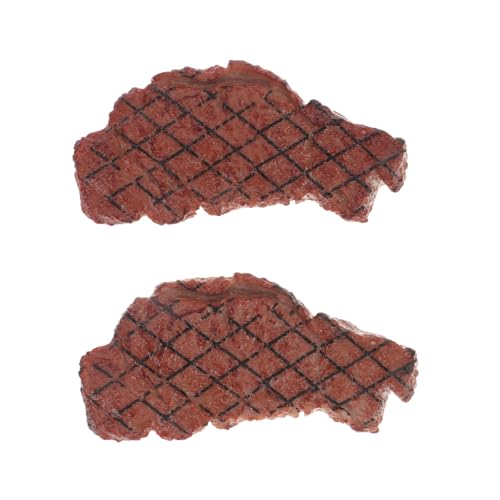 FRCOLOR 2 Stück Künstliches Steak Modell Realistisches Deko Food aus Umweltfreundlichem für Küche und Fotografie für Grillspiel Lehrmittel FRCOLOR 2 Stück Künstliches Steak Modell Realistisches Deko Food aus Umweltfreundlichem für Küche und Fotografie für Grillspiel Lehrmittel von FRCOLOR