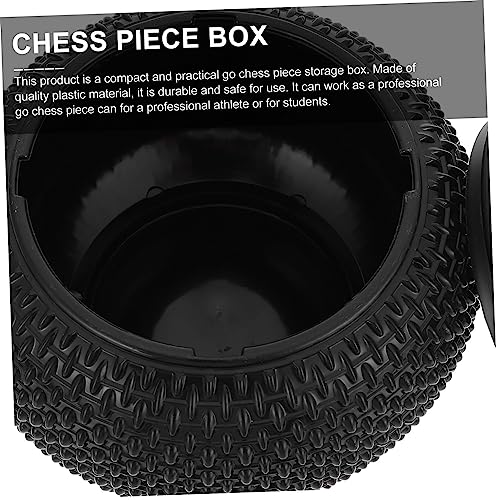 FRCOLOR 2 Stück Kunststoff Go Schach Aufbewahrungsboxen mit Deckel Praktische Staubdichte Schachstein Behälter Kompakte Aufbewahrung für Go und Fünf in Einer Reihe Spielsteine von FRCOLOR