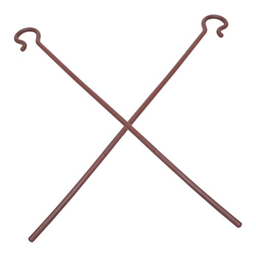 FRCOLOR 2stücke Hirtenstock Prop Elegantes Design Für Cosplay Bühnenauftritte Und Mottopartys Multifunktional Als Oder Gehstock Geeignet von FRCOLOR