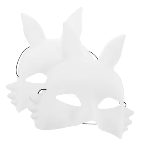 FRCOLOR 2 Stück Leere Kaninchenmaske Halloween-Kaninchenmaske Maskerademaske Tiere-Maskerade-Maske halbmaske halloween beängstigende Maske masken halloween PVC Weiß FRCOLOR 2 Stück Leere Kaninchenmaske Halloween-Kaninchenmaske Maskerademaske Tiere-Maskerade-Maske halbmaske halloween beängstigende Maske masken halloween PVC Weiß von FRCOLOR