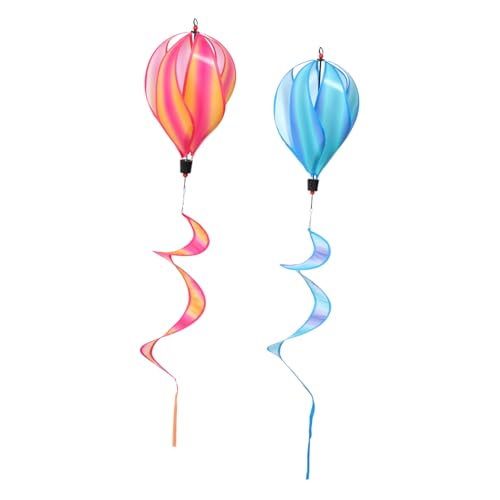 FRCOLOR 2 Stück Leichte Regenbogen Heißluftballons Hängende Dekorationen für Garten und Partys für Outdoor Feiern und Festliche Anlässe von FRCOLOR