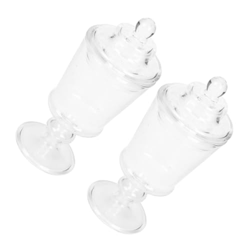 FRCOLOR 2 Stück Maßstab Kleine Candy Dosen Puppenhaus Zubehör Deko Gläser Für Miniaturküche Sammlung von FRCOLOR
