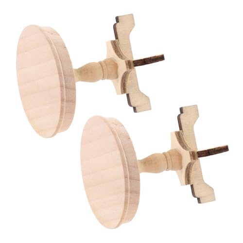 FRCOLOR 2 Stück Maßstab Kleiner Runder Beistelltisch aus Holz für Wohnzimmer Dekoration Leicht und Detailreich für Kreative Szenen und Sammlungen von FRCOLOR