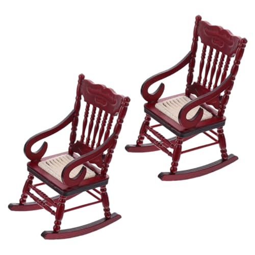 FRCOLOR 2 Stück Maßstab Rocking Chairs Braun Langlebig Leicht Detailreiche Holzmodelle DIY Zubehör für Mini Haus Dekoration und Puppenhaus Accessoires FRCOLOR 2 Stück Maßstab Rocking Chairs Braun Langlebig Leicht Detailreiche Holzmodelle DIY Zubehör für Mini Haus Dekoration und Puppenhaus Accessoires von FRCOLOR