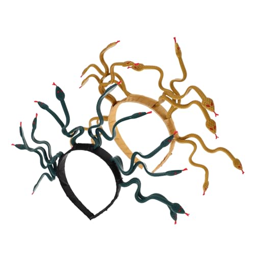 FRCOLOR 2 Stück Medusa Schlangen-headband Biegsames Snake Costume Accessoire für Frauen Ägyptische Pharaonin Haarreif in Tiefgrün und Erdigem Gold für Halloween und Historische Kostüme FRCOLOR 2 Stück Medusa Schlangen-headband Biegsames Snake Costume Accessoire für Frauen Ägyptische Pharaonin Haarreif in Tiefgrün und Erdigem Gold für Halloween und Historische Kostüme von FRCOLOR