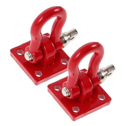 FRCOLOR 2 Stück Metall Abschlepphaken für Rc Kletterauto Realistische Abschleppkupplung Zubehör Einfach zu Montieren Modellauto Ersatzteil für Crawler Aufwertung und Dekoration von FRCOLOR