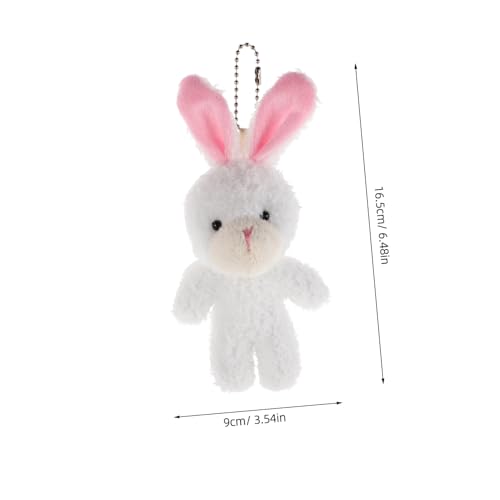 FRCOLOR 2 Stück Mini Plüsch Kaninchen Weiß Lebensnahes Stofftier für Puppenhaus Szenen Sanft und Niedlich als Geburtstagsgeschenk Shower Party Favor oder Klassenzimmer Belohnung von FRCOLOR