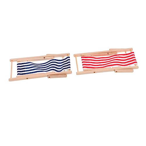 FRCOLOR 2 Stück Mini Strandstuhl für Puppenhaus Dekorativer Liegestuhl für Kinderzimmer und DIY Projekte Sicher und Langlebig FRCOLOR 2 Stück Mini Strandstuhl für Puppenhaus Dekorativer Liegestuhl für Kinderzimmer und DIY Projekte Sicher und Langlebig von FRCOLOR