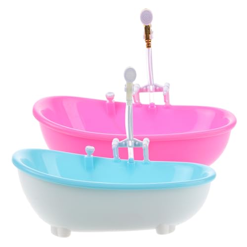 FRCOLOR 2 Stück Mini badewannenbecher aus Kunststoff Multifunktionale Trinkbecher für Milchgetränke und Kalte Getränke Elegantes Design für Restaurant und Zuhause Wiederverwendbar von FRCOLOR