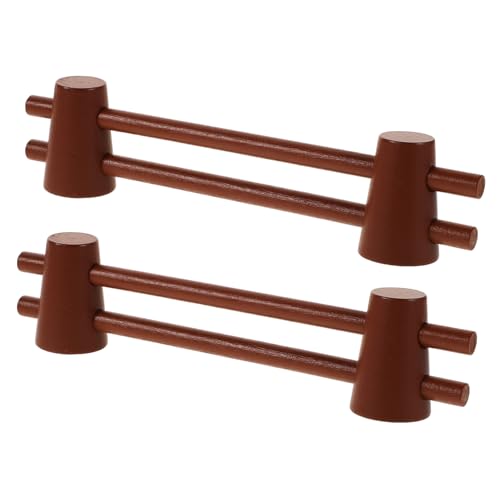FRCOLOR 2 Stück Miniatur Holz Zaun Dekorativer Mini Gartenzaun für Puppenhaus Innovatives Design Fördert Kreativität und Fantasie Zubehör für Miniaturlandschaften und Bauernhof Dioramen von FRCOLOR