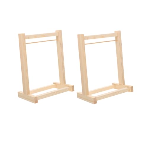 FRCOLOR 2 Stück Miniatur Kleiderständer für Puppen Teiliges aus Robustem für Puppenkleider und Miniaturen für Puppenhauszubehör und Kleidungsspeicher von FRCOLOR
