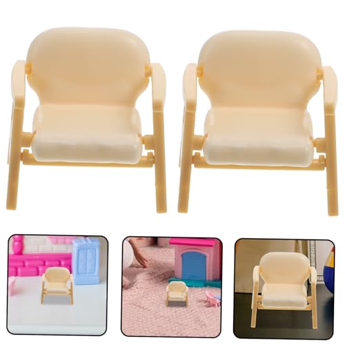 FRCOLOR 2 Stück Miniatur Sofa Stuhl Plastik Puppenmöbel für Puppenhaus Realistische Dekoration für Mini Szenen Vintage Design für DIY Modelle und Spielzeughäuser FRCOLOR 2 Stück Miniatur Sofa Stuhl Plastik Puppenmöbel für Puppenhaus Realistische Dekoration für Mini Szenen Vintage Design für DIY Modelle und Spielzeughäuser von FRCOLOR