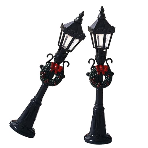 FRCOLOR 2 Stück Miniatur Straßenlaternen aus Realistische Mini Straßenlampen Modellbau Schwarz Robust und Dekorativ für Puppenhaus Weihnachtsdeko und Wohnzimmerszene FRCOLOR 2 Stück Miniatur Straßenlaternen aus Realistische Mini Straßenlampen Modellbau Schwarz Robust und Dekorativ für Puppenhaus Weihnachtsdeko und Wohnzimmerszene von FRCOLOR