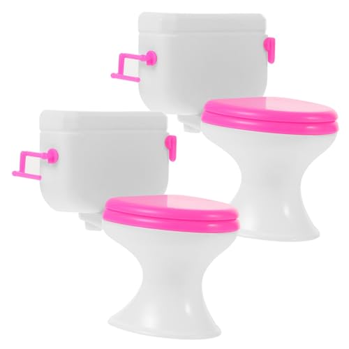 FRCOLOR 2 Stück Miniatur Toiletten für Interaktive Puppenhaus Badezimmer Spielzeuge Simulierte Toilette Rosa Zufällige Farben Leicht und Tragbar für Rollenspiele und Zufällige Farbe FRCOLOR 2 Stück Miniatur Toiletten für Interaktive Puppenhaus Badezimmer Spielzeuge Simulierte Toilette Rosa Zufällige Farben Leicht und Tragbar für Rollenspiele und Zufällige Farbe von FRCOLOR