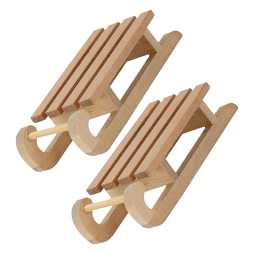 FRCOLOR 2 Stück Miniatur Weihnachtsdeko Schlitten aus Holz DIY Puppenhaus Zubehör Elegante Miniatur Figur für Weihnachtslandschaft Glatte Oberfläche Langlebig und Dekorativ FRCOLOR 2 Stück Miniatur Weihnachtsdeko Schlitten aus Holz DIY Puppenhaus Zubehör Elegante Miniatur Figur für Weihnachtslandschaft Glatte Oberfläche Langlebig und Dekorativ von FRCOLOR