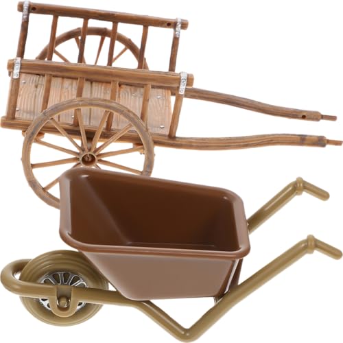 FRCOLOR 2 Stück Miniaturwagen Schubkarre Modelle für Mikrolandschafts Dekoration Zubehör für Miniaturgärten Puppenhaus und Kreative Bastelprojekte FRCOLOR 2 Stück Miniaturwagen Schubkarre Modelle für Mikrolandschafts Dekoration Zubehör für Miniaturgärten Puppenhaus und Kreative Bastelprojekte von FRCOLOR
