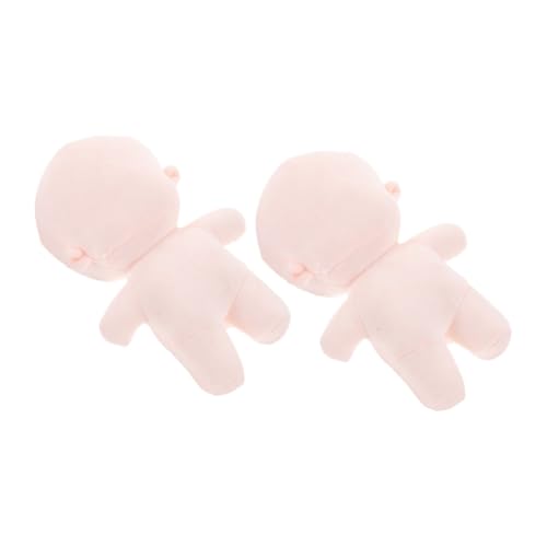FRCOLOR 2 Stück Niedliche Plüsch Blanko Puppe mit Körper für DIY Weiches Stofftier für Perfektes für Kreative Bastelprojekte und Imaginative Spiele von FRCOLOR