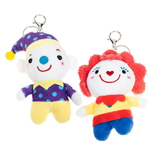 FRCOLOR 2 Stück Niedlicher Clown Schlüsselanhänger Plüschpuppe Cartoon Anhänger mit Weichem Material Langlebig für Rucksack Dekoration FRCOLOR 2 Stück Niedlicher Clown Schlüsselanhänger Plüschpuppe Cartoon Anhänger mit Weichem Material Langlebig für Rucksack Dekoration von FRCOLOR