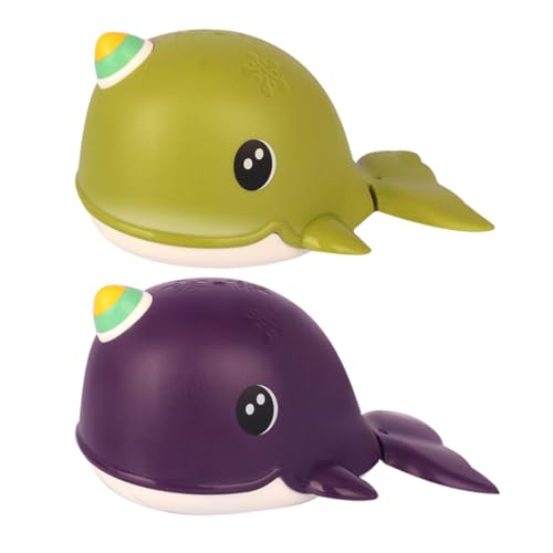 FRCOLOR 2 Stück Niedliches Wal Badespielzeug für Kleinkinder Schwimmendes Sicheres Plastik Farbenfrohes Cartoon Design Fördert Eltern Junge Mädchen Bindung und Spielerischen Badespaß von FRCOLOR